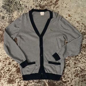 LaCoste red label cardigan -Size 4 (S) -Navy/White